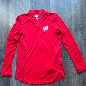 Women's Wisconsin Badgers Long Sleeve Quarter-Zip Top